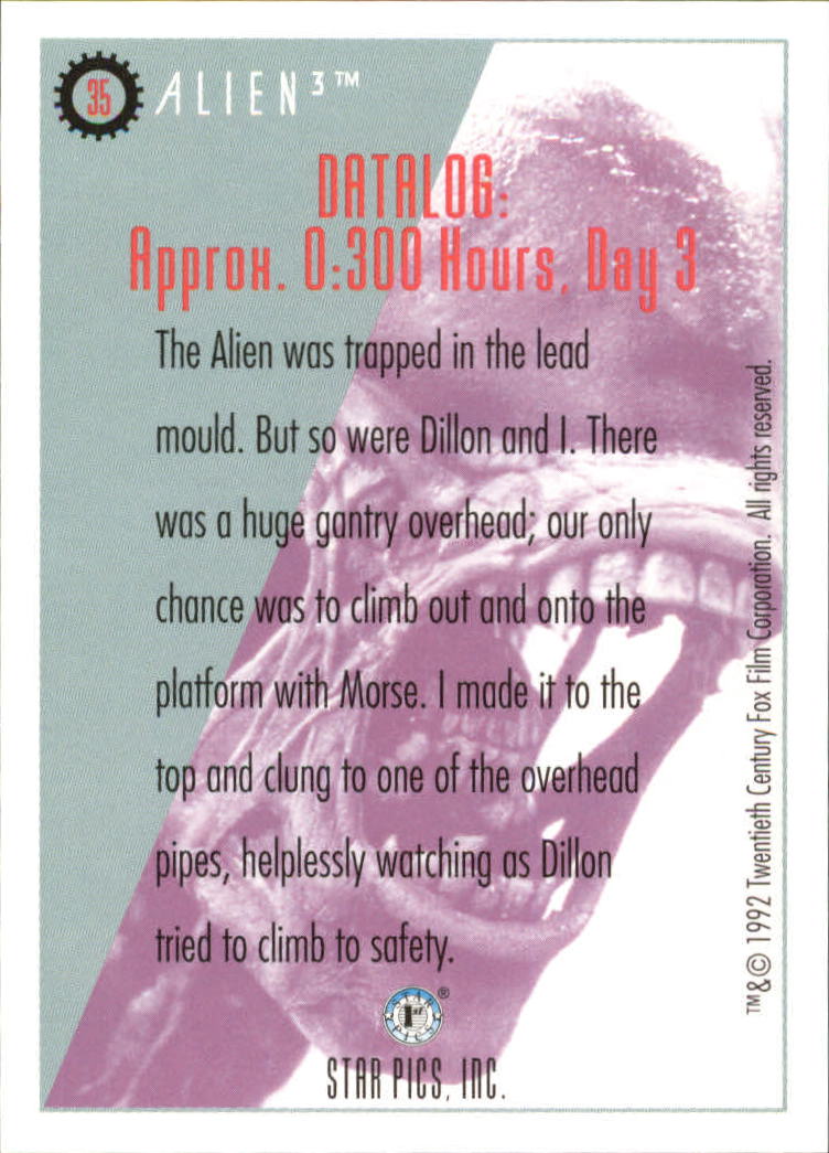 B3804- 1992 Star Pics Alien 3 Movie Card #s 1-85 -You Pick- 15+ FREE US ...