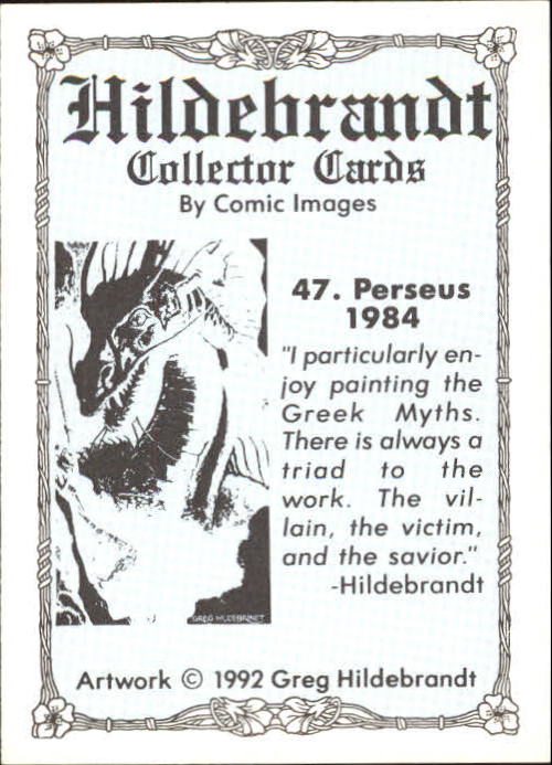 1992 Comic Images Hildebrandt #47 Perseus back image
