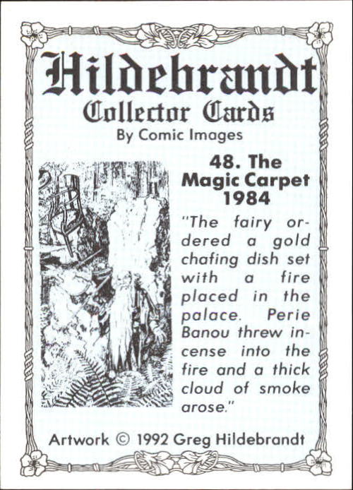 1992 Comic Images Hildebrandt #48 The Magic Carpet back image
