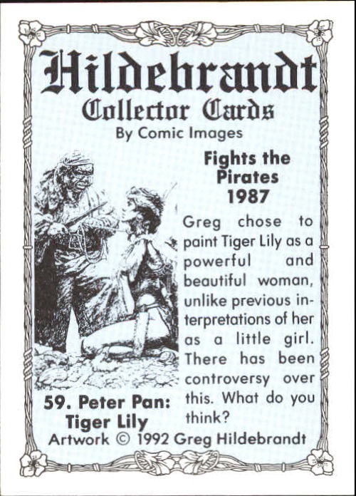 1992 Comic Images Hildebrandt #59 Tiger Lily Fights the Pirates back image