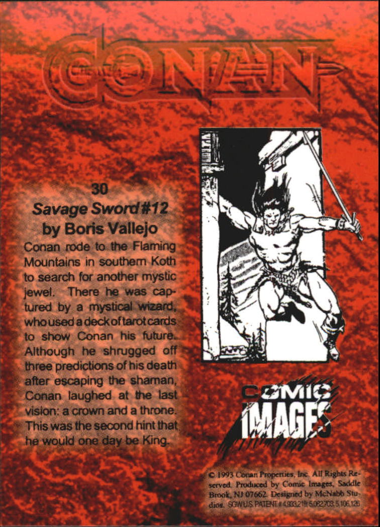 Conan (1993 Comic Images) All-Chromium "Base and Insert" Cards