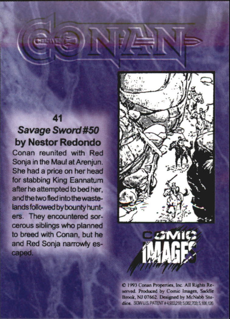 Conan (1993 Comic Images) All-Chromium "Base and Insert" Cards