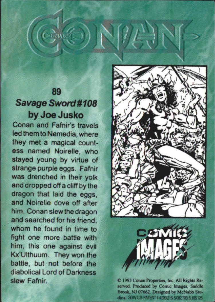 Conan (1993 Comic Images) All-Chromium "Base and Insert" Cards