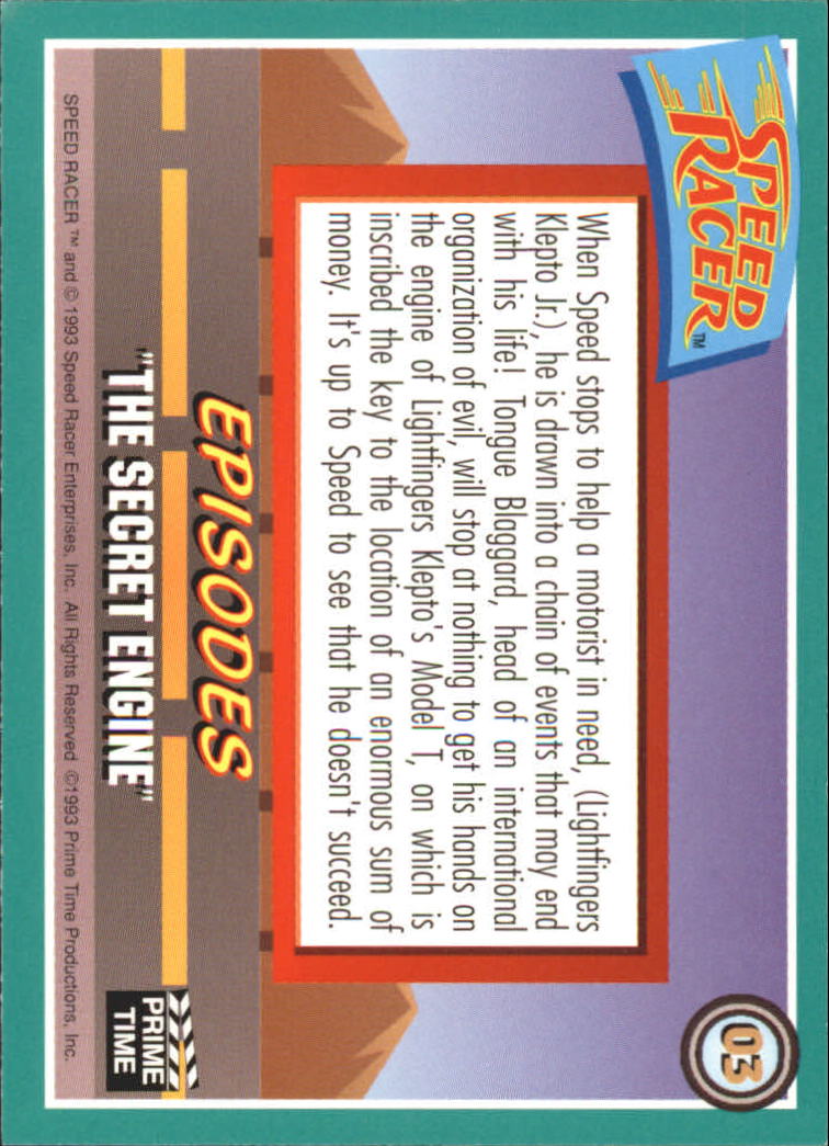 Speed Racer (1993 Prime Time) "Main Set" Base Cards #1 to #55 - Picture 7 of 111