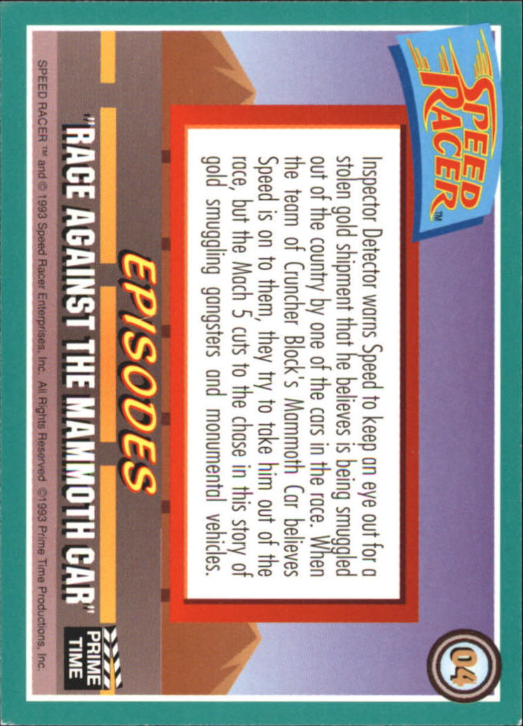 Speed Racer (1993 Prime Time) "Main Set" Base Cards #1 to #55 - Picture 9 of 111