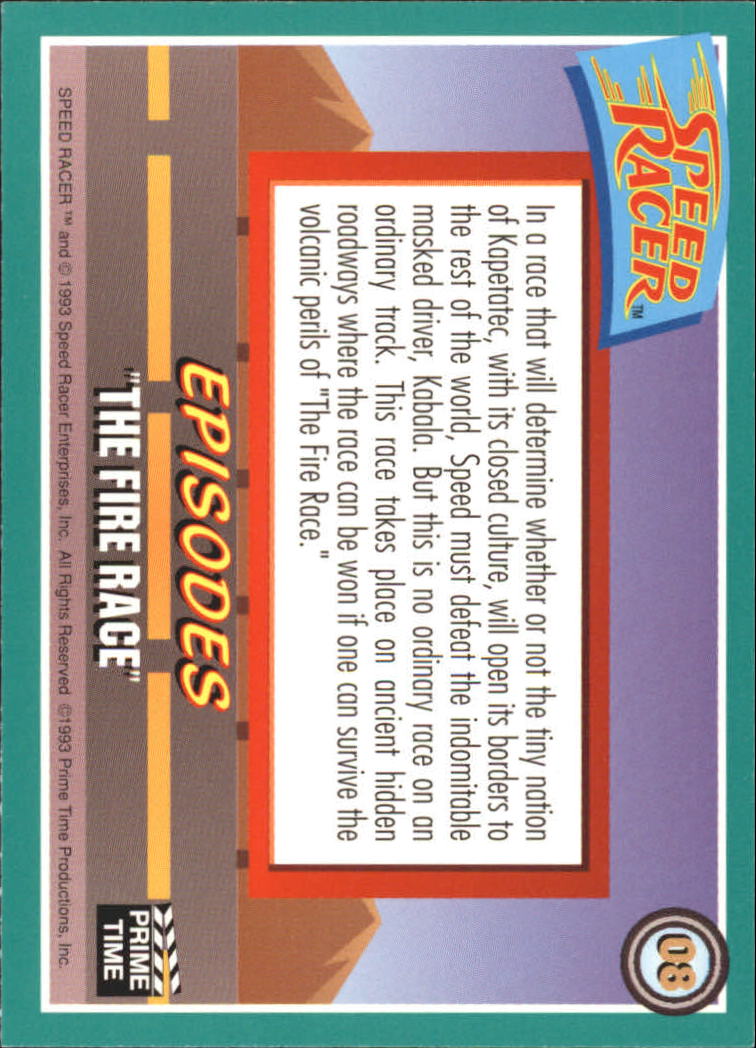 Speed Racer (1993 Prime Time) "Main Set" Base Cards #1 to #55 - Picture 17 of 111