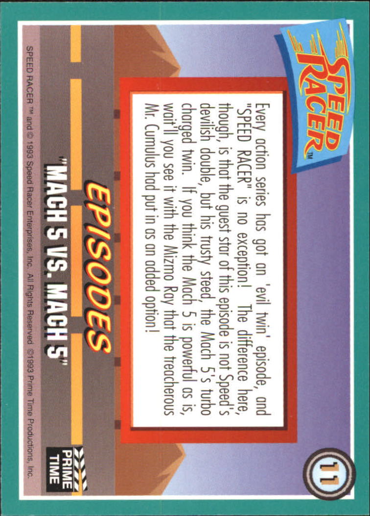 Speed Racer (1993 Prime Time) "Main Set" Base Cards #1 to #55 - Picture 23 of 111