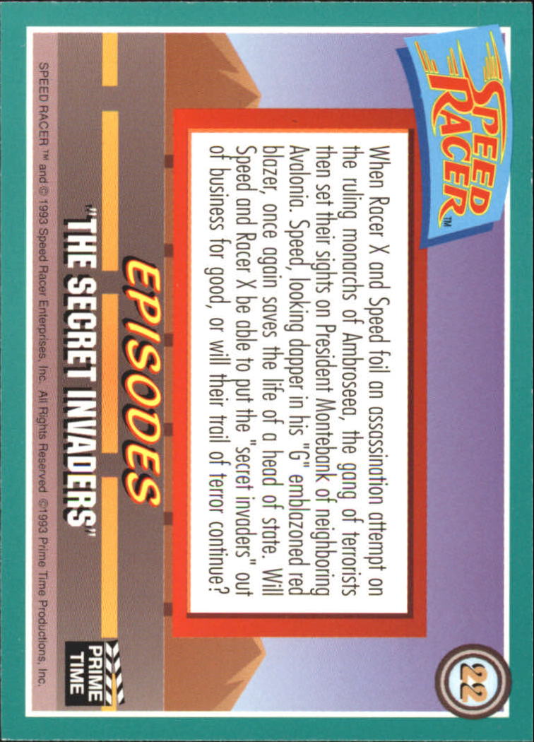 Speed Racer (1993 Prime Time) "Main Set" Base Cards #1 to #55 - Picture 45 of 111