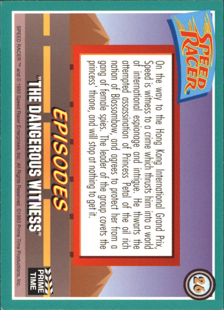 Speed Racer (1993 Prime Time) "Main Set" Base Cards #1 to #55 - Picture 53 of 111