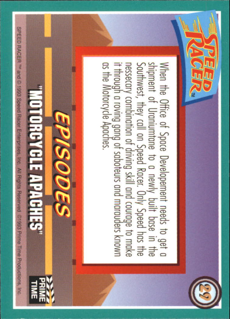 Speed Racer (1993 Prime Time) "Main Set" Base Cards #1 to #55 - Picture 59 of 111