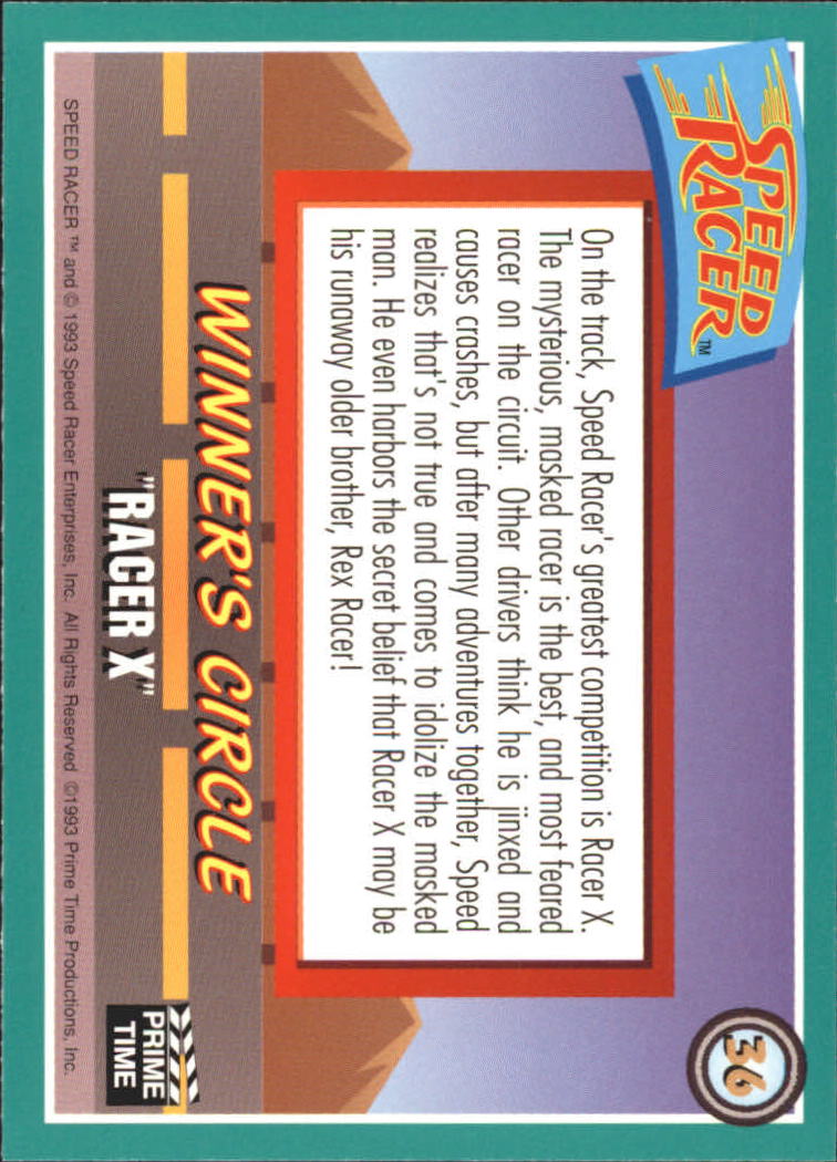 Speed Racer (1993 Prime Time) "Main Set" Base Cards #1 to #55 - Picture 73 of 111