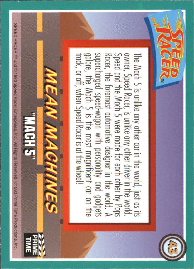 Speed Racer (1993 Prime Time) "Main Set" Base Cards #1 to #55 - Picture 87 of 111
