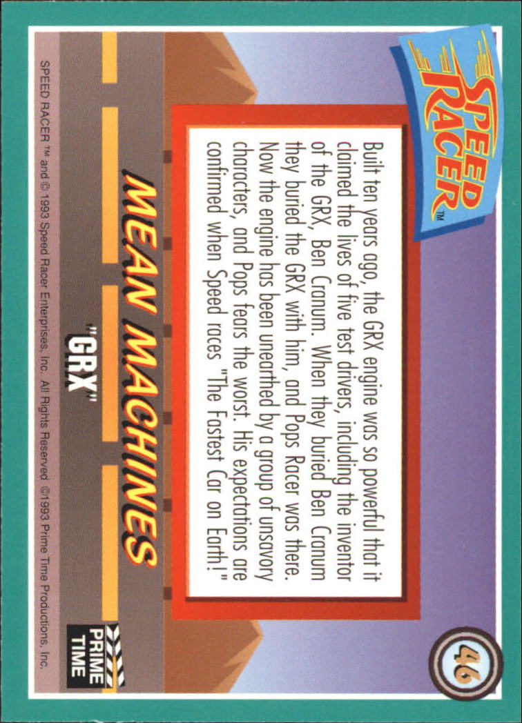Speed Racer (1993 Prime Time) "Main Set" Base Cards #1 to #55 - Picture 93 of 111