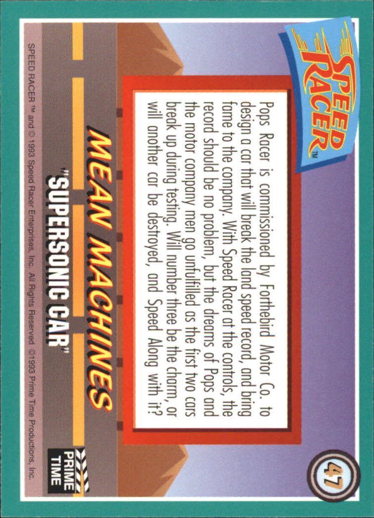Speed Racer (1993 Prime Time) "Main Set" Base Cards #1 to #55 - Picture 95 of 111