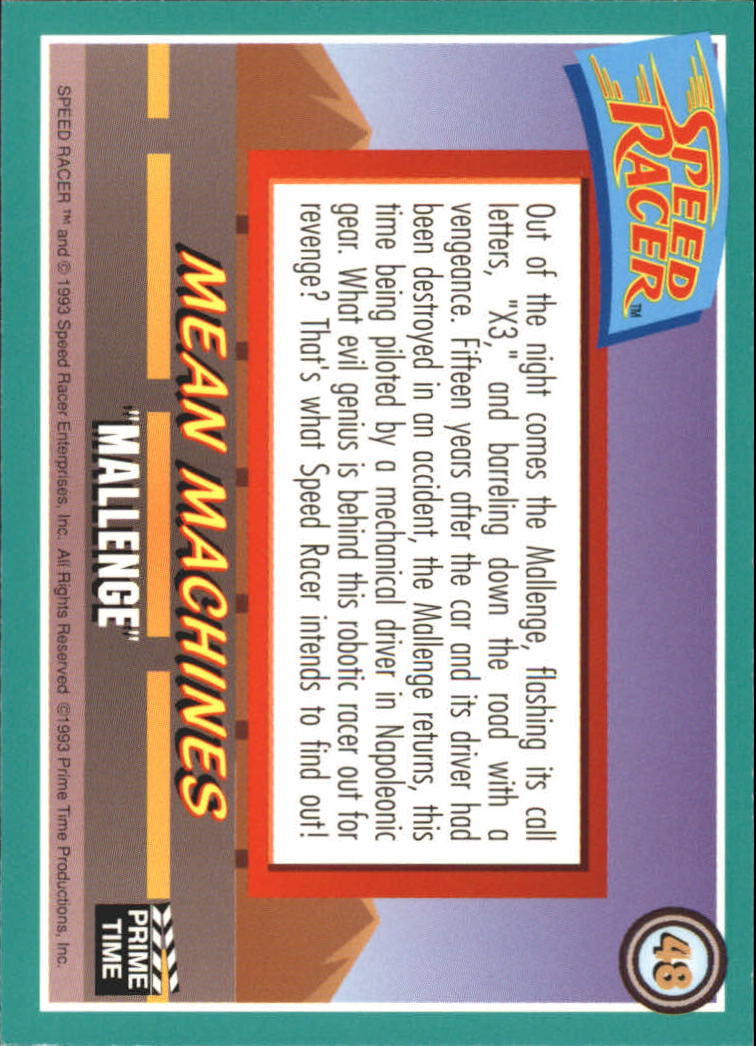 Speed Racer (1993 Prime Time) "Main Set" Base Cards #1 to #55 - Picture 97 of 111