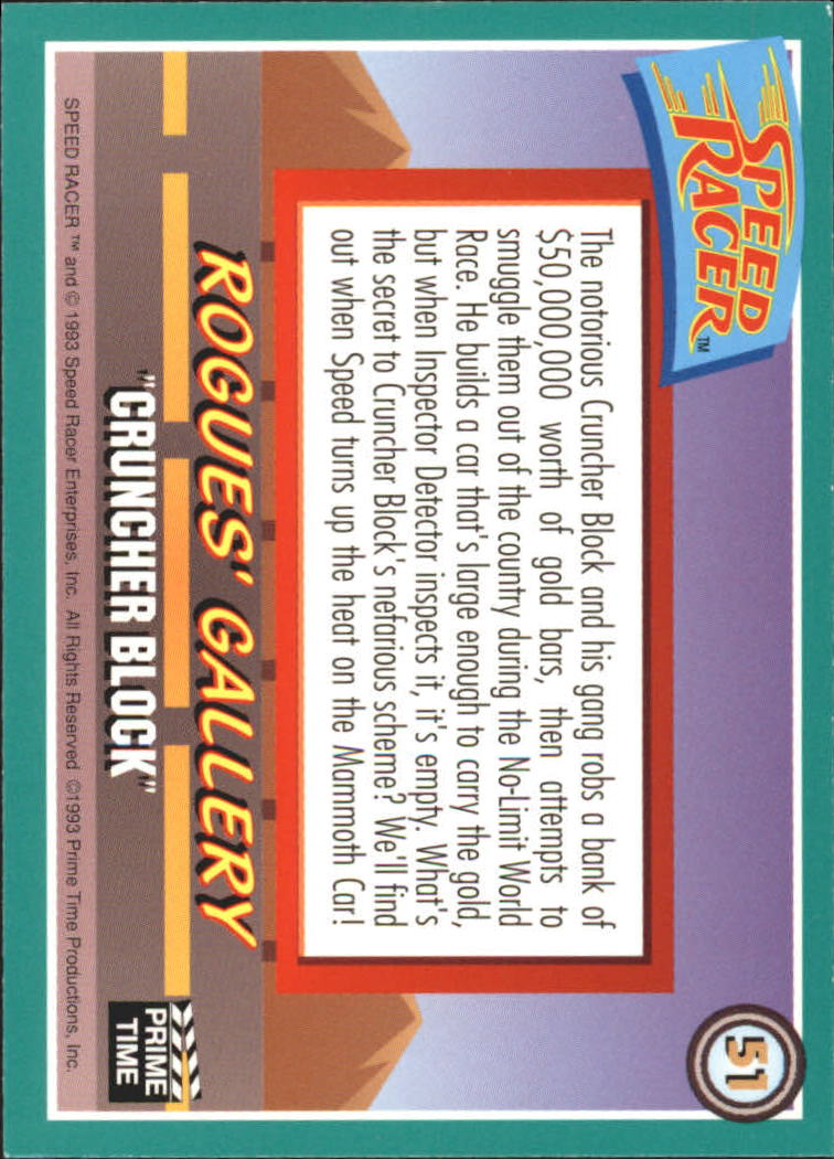 Speed Racer (1993 Prime Time) "Main Set" Base Cards #1 to #55 - Picture 103 of 111