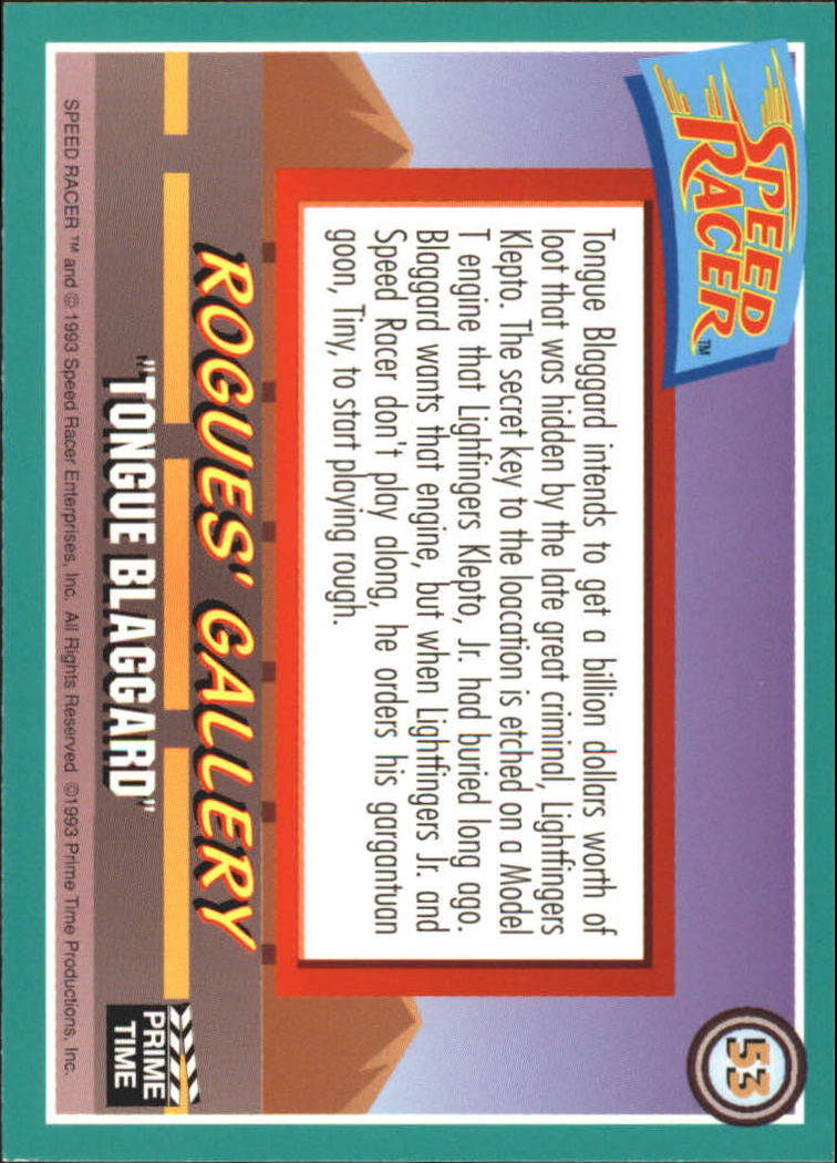 Speed Racer (1993 Prime Time) "Main Set" Base Cards #1 to #55 - Picture 107 of 111