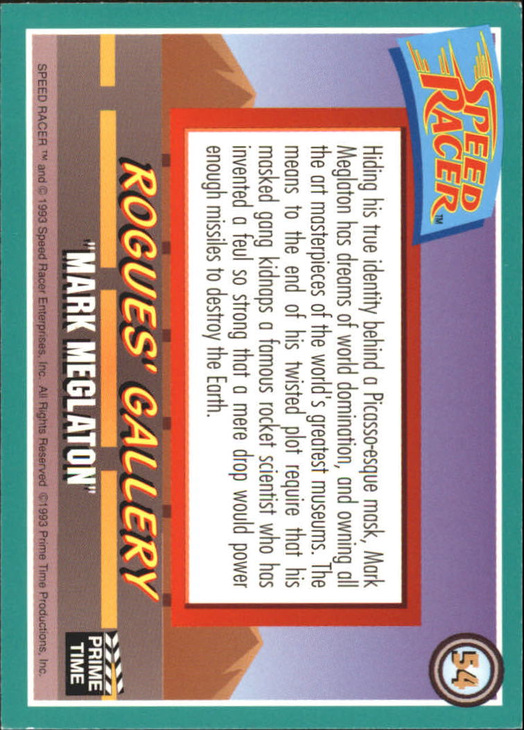 Speed Racer (1993 Prime Time) "Main Set" Base Cards #1 to #55 - Picture 109 of 111