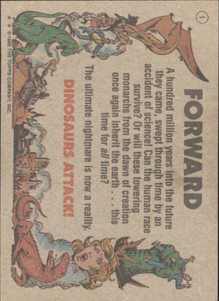 Dinosaurs Attack (1988 Topps) "Main Set and Sticker" Cards