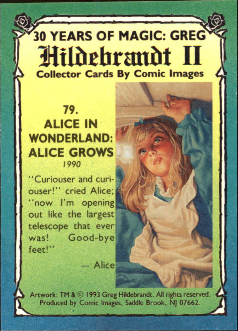 1993 Comic Images Hildebrandt #79 Alice Grows back image