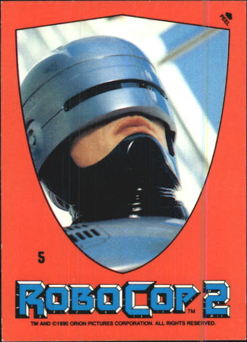 1990 Topps Robocop 2 Puzzle Stickers #5 Top Row 5