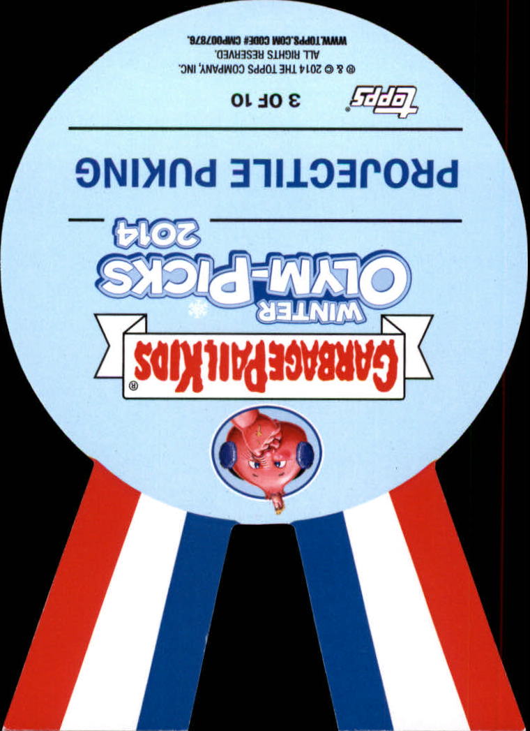2014 Topps Garbage Pail Kids Series One Olym-Picks Medals Bronze #3 Projectile Puking