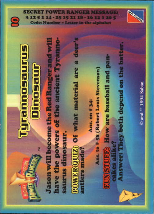 Power Rangers Series One (1994 Collect-A-Card) "Main Set" Cards #1 to #72 - Picture 21 of 145