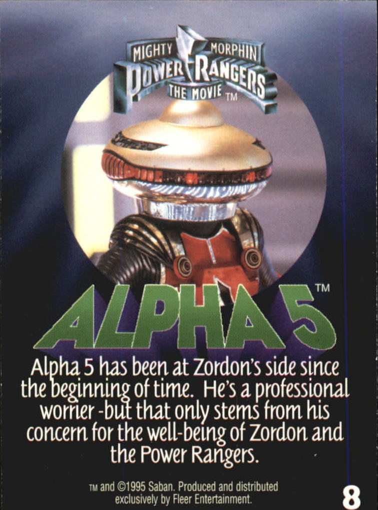 1995 Fleer Ultra Power Rangers The Movie #8 Alpha 5 - NM-MT
