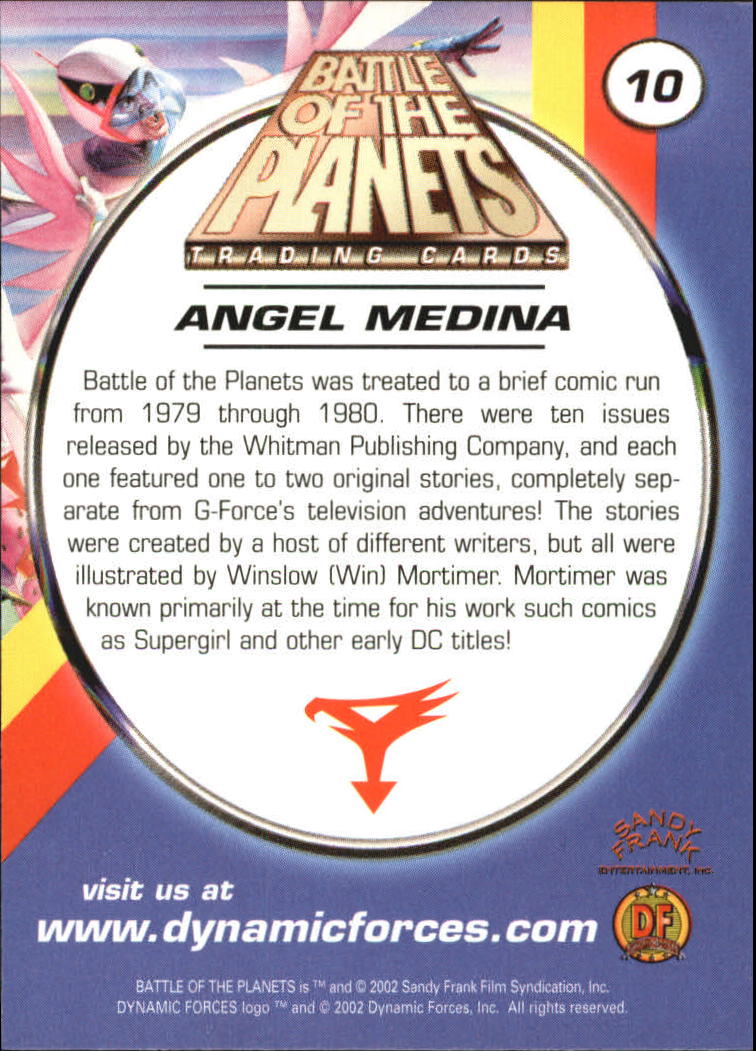 2002 Dynamic Forces Battle of the Planets #10 Angel Medina back image