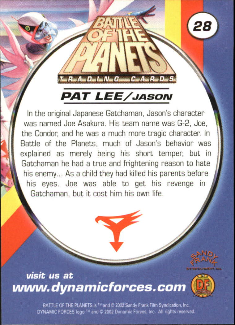 2002 Dynamic Forces Battle of the Planets #28 Pat Lee/Jason back image