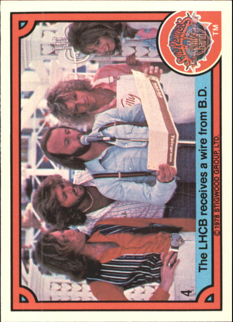 1978 Donruss Sgt. Pepper's Lonely Hearts Club Band #4 The LHCB receives a wire from B.D. back image