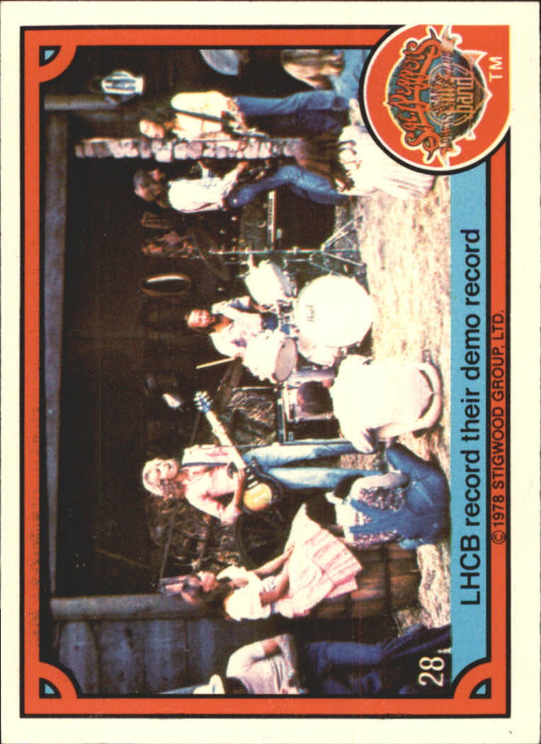 1978 Donruss Sgt. Pepper's Lonely Hearts Club Band #28 LHCB record their demo record back image