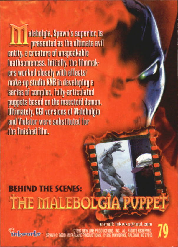 1997 Inkworks Spawn Movie #79 The Malebolgia Puppet