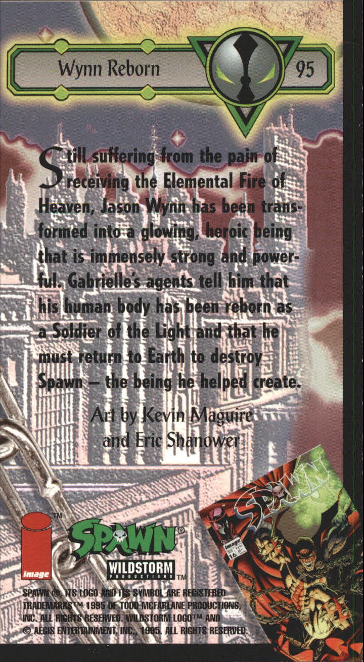 1995 WildStorm Spawn Widevision #95 Wynn Reborn back image