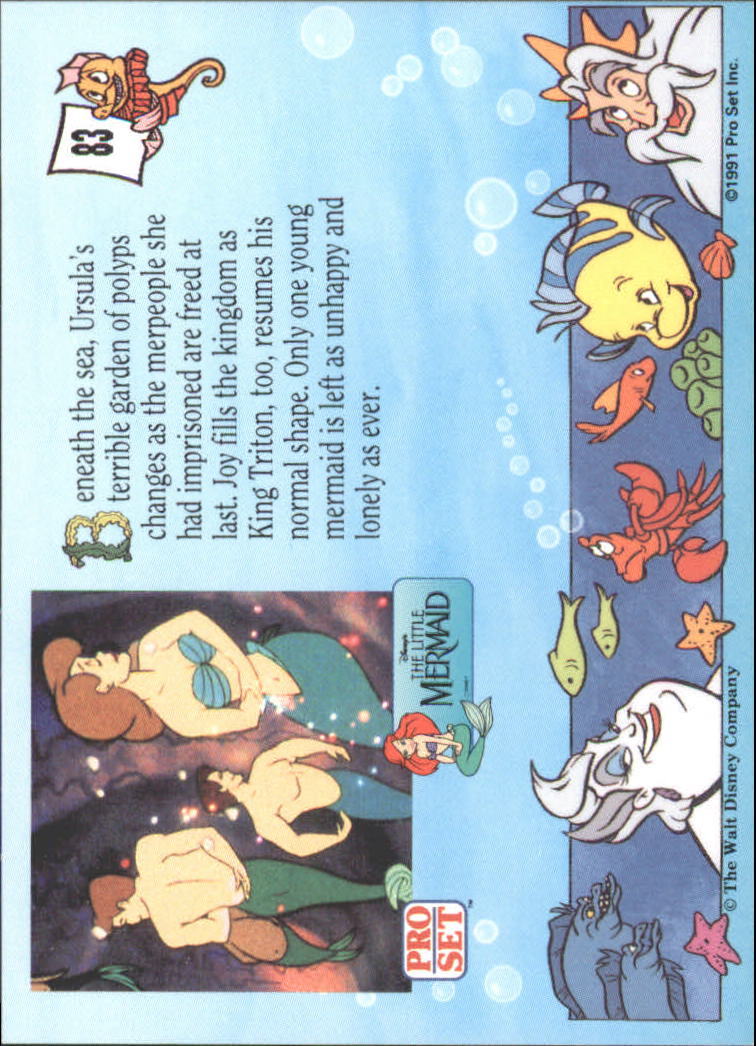 1991 Pro Set The Little Mermaid #83 Ursula's Terrible Garden back image