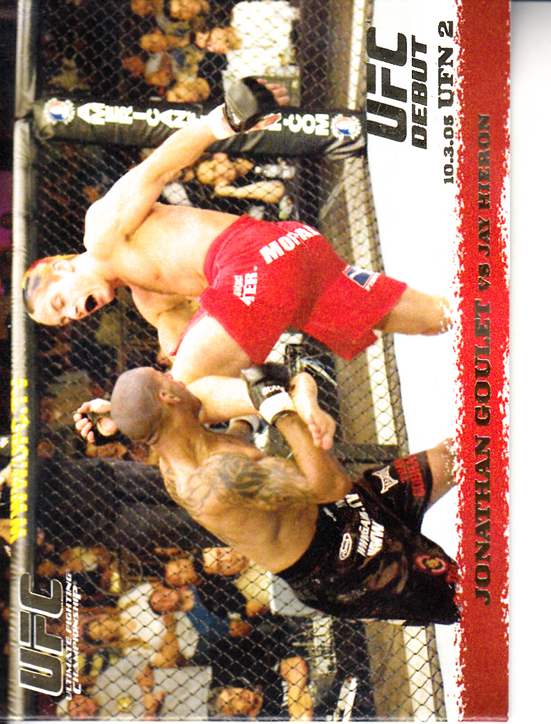 2009 Topps UFC Round 1 Gold #35 Jonathan Goulet vs. Jay Hieron
