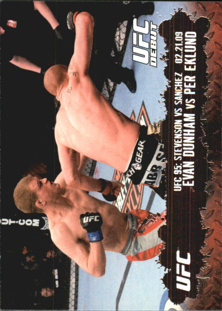 2009 Topps UFC #128 Evan Dunham RC vs. Per Eklund