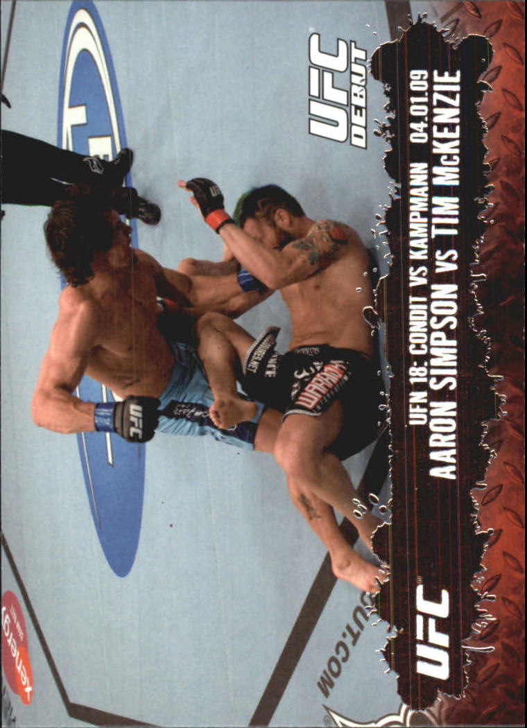 2009 Topps UFC #130 Aaron Simpson RC vs. Tim McKenzie