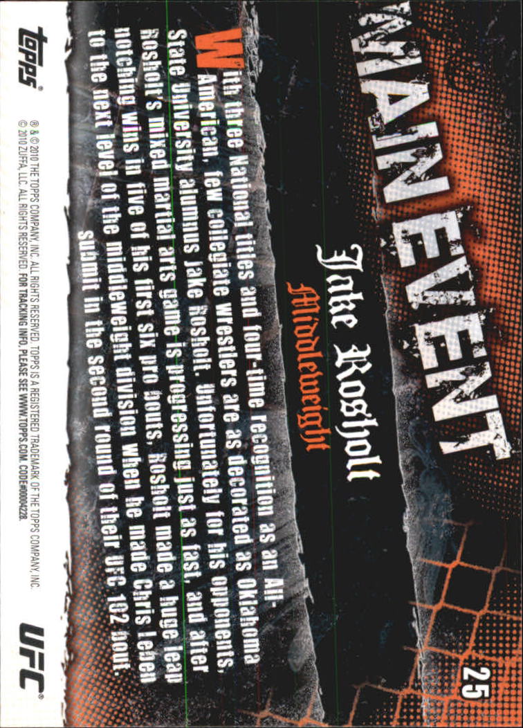 A9506- 2010 Topps UFC Main Event #s 1-150 +Inserts -You Pick- 15+ FREE US SHIP - Picture 33 of 249