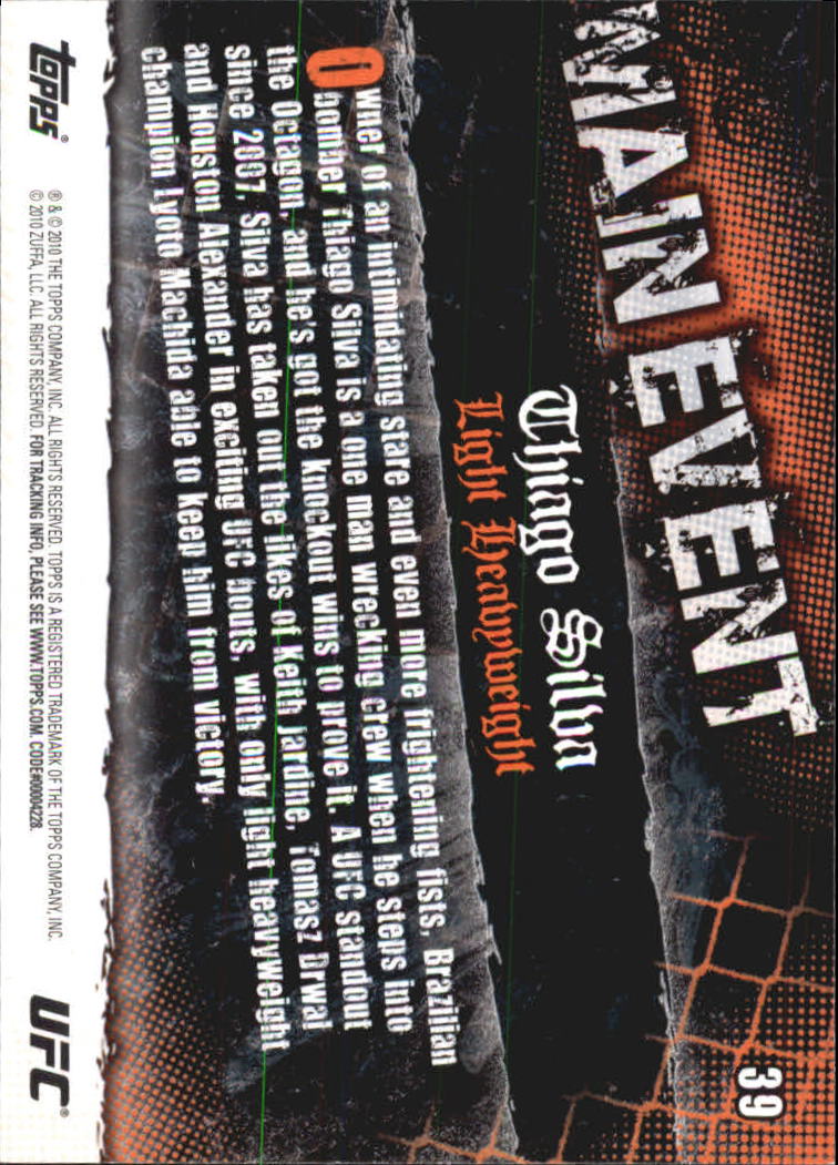 A9506- 2010 Topps UFC Main Event #s 1-150 +Inserts -You Pick- 15+ FREE US SHIP - Picture 51 of 249