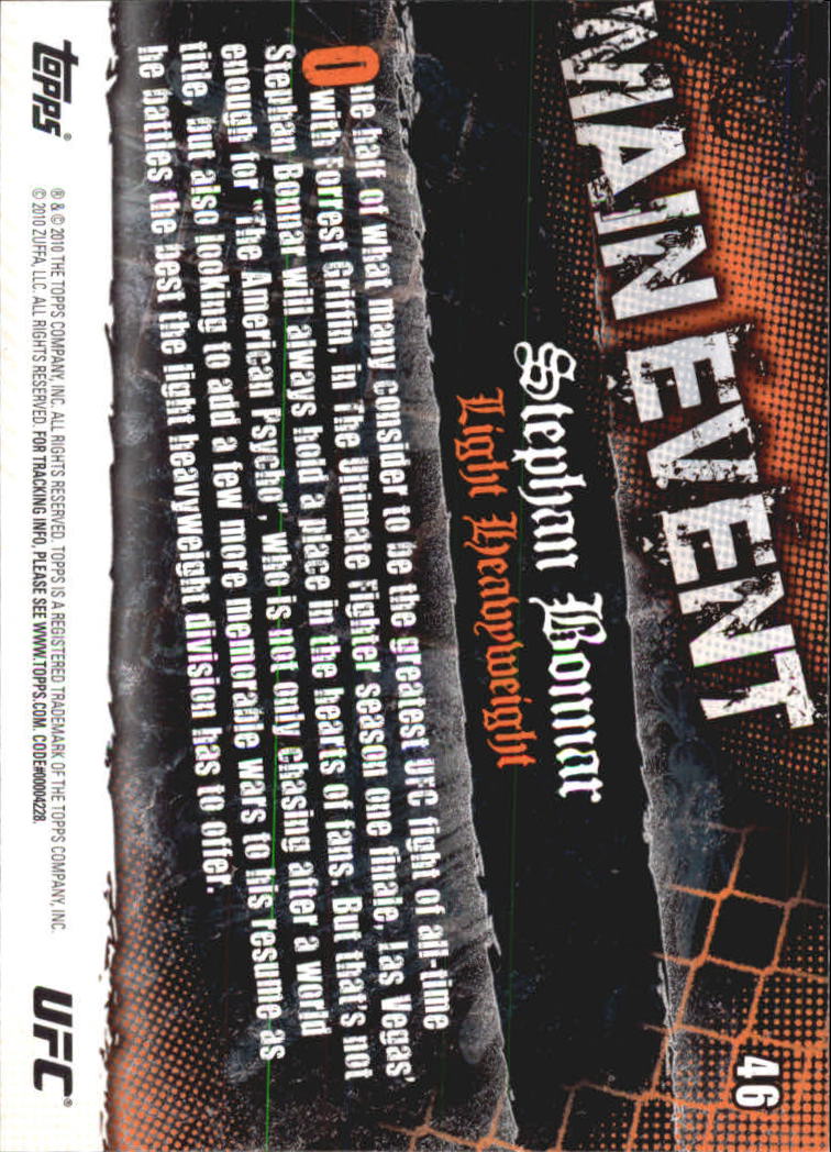 A9506- 2010 Topps UFC Main Event #s 1-150 +Inserts -You Pick- 15+ FREE US SHIP - Picture 59 of 249