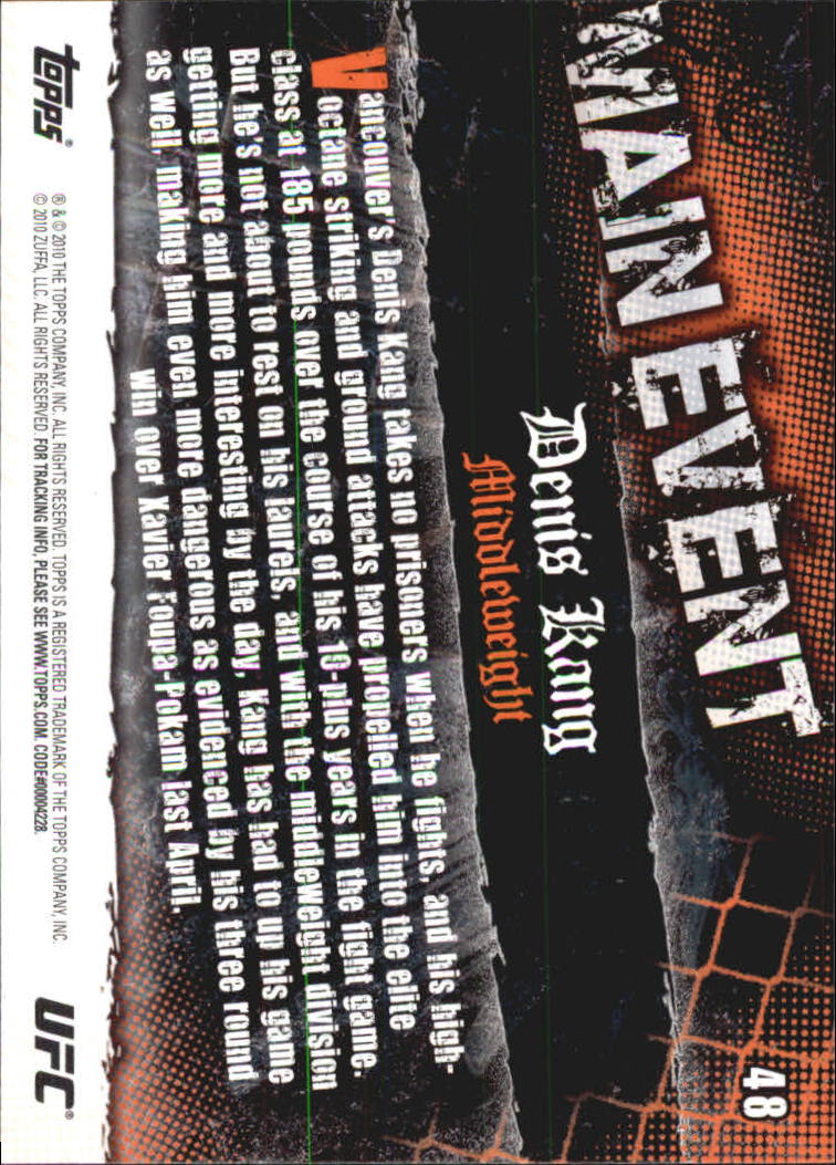 A9506- 2010 Topps UFC Main Event #s 1-150 +Inserts -You Pick- 15+ FREE US SHIP - Picture 63 of 249