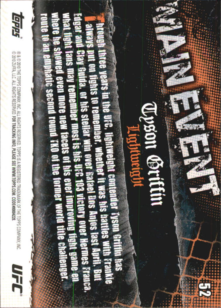 A9506- 2010 Topps UFC Main Event #s 1-150 +Inserts -You Pick- 15+ FREE US SHIP - Picture 67 of 249