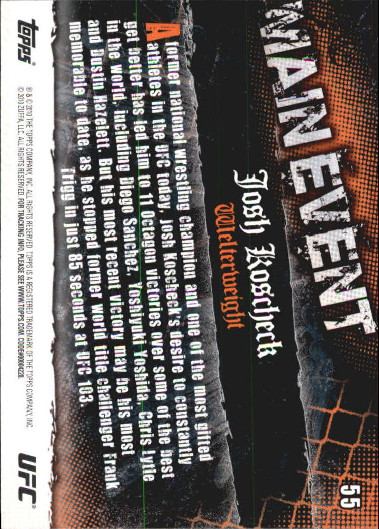 A9506- 2010 Topps UFC Main Event #s 1-150 +Inserts -You Pick- 15+ FREE US SHIP - Picture 73 of 249