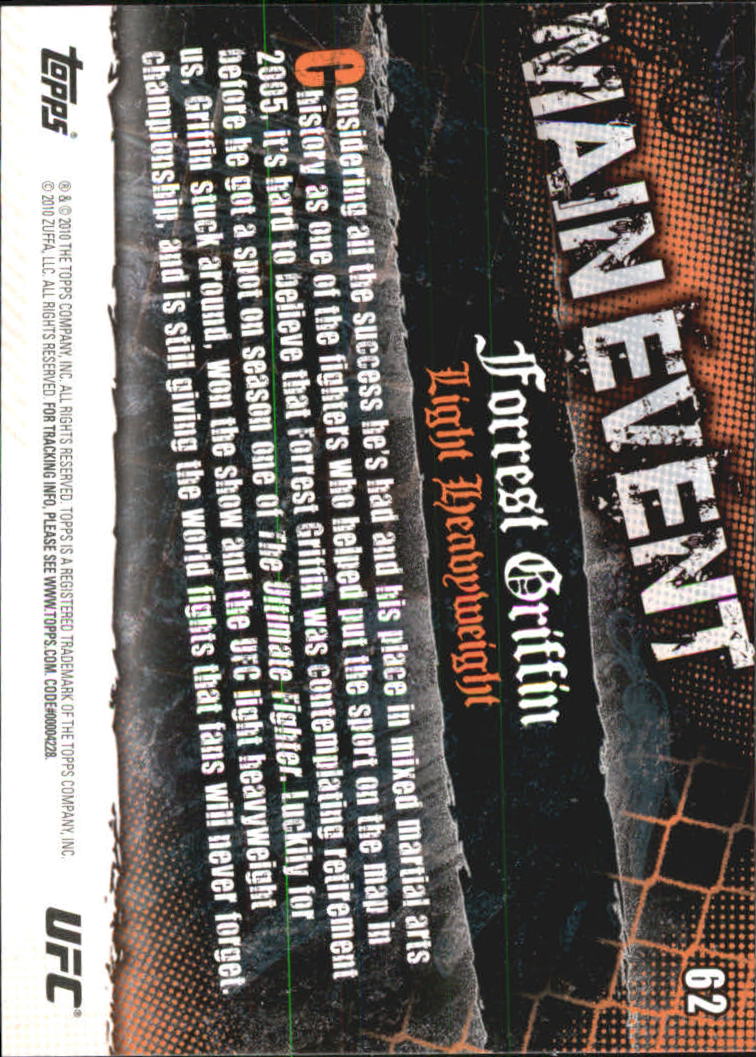A9506- 2010 Topps UFC Main Event #s 1-150 +Inserts -You Pick- 15+ FREE US SHIP - Picture 83 of 249