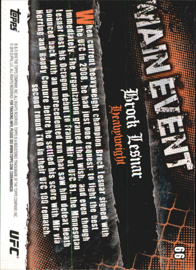 A9506- 2010 Topps UFC Main Event #s 1-150 +Inserts -You Pick- 15+ FREE US SHIP - Picture 87 of 249