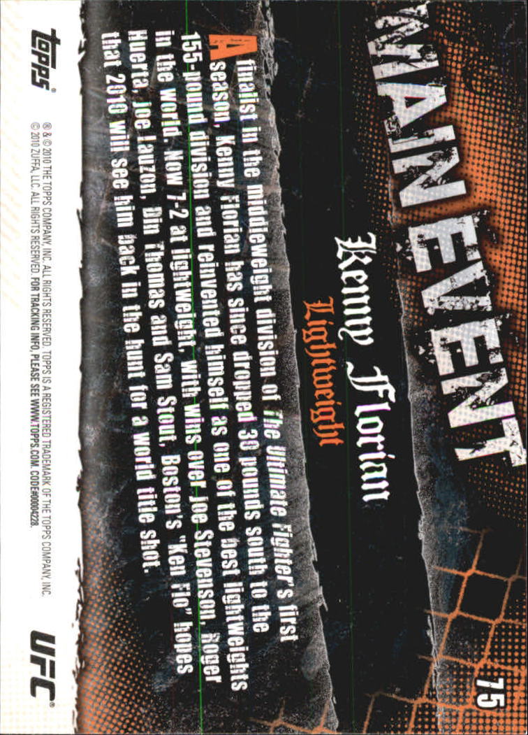 A9506- 2010 Topps UFC Main Event #s 1-150 +Inserts -You Pick- 15+ FREE US SHIP - Picture 97 of 249