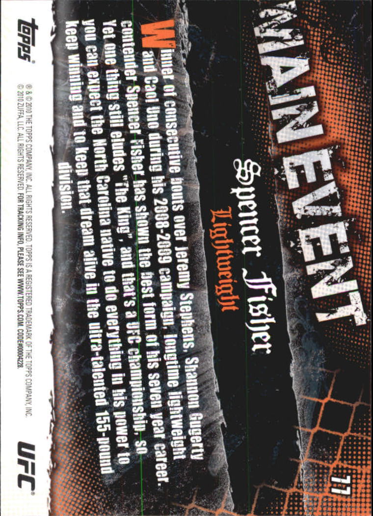 A9506- 2010 Topps UFC Main Event #s 1-150 +Inserts -You Pick- 15+ FREE US SHIP - Picture 99 of 249