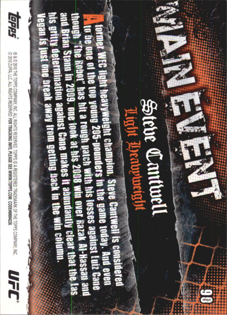A9506- 2010 Topps UFC Main Event #s 1-150 +Inserts -You Pick- 15+ FREE US SHIP - Picture 111 of 249