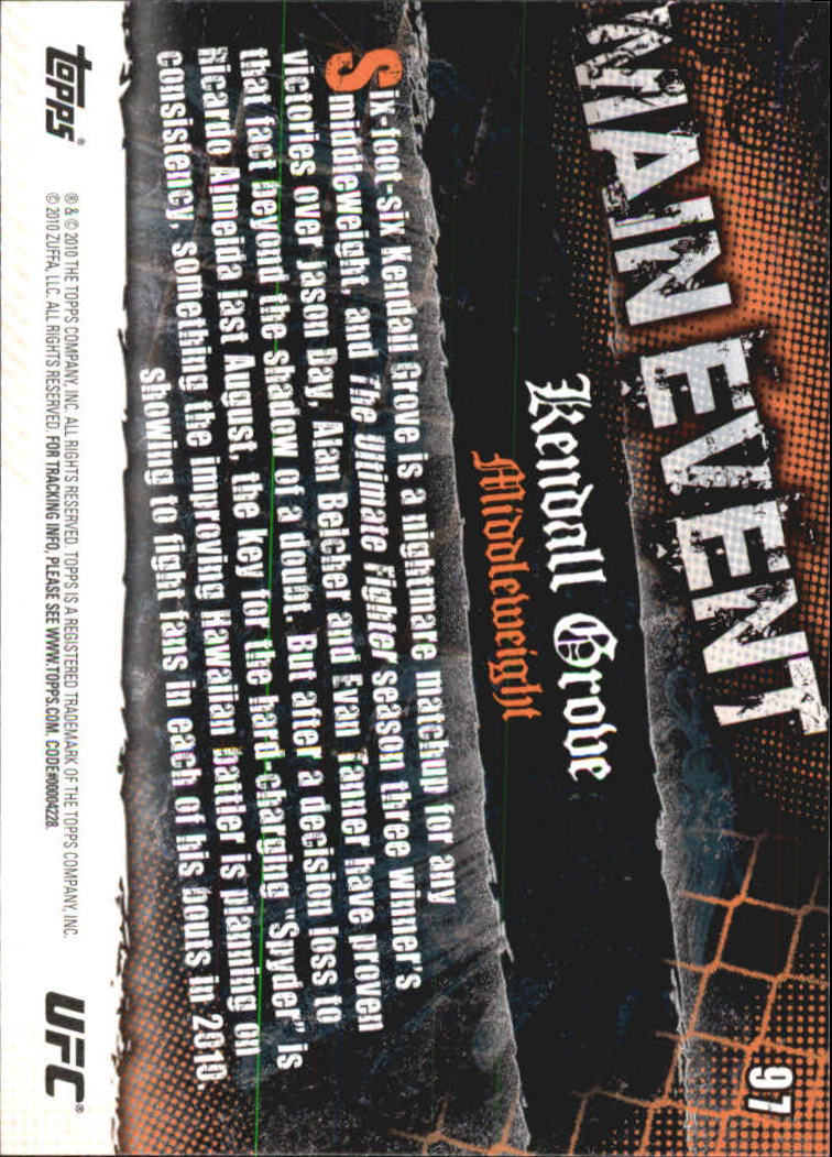 A9506- 2010 Topps UFC Main Event #s 1-150 +Inserts -You Pick- 15+ FREE US SHIP - Picture 121 of 249